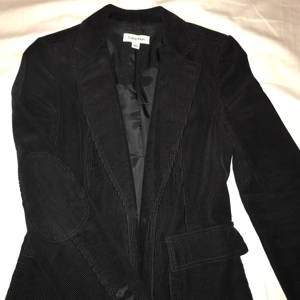 Calvin Klein black corduroy blazer size0